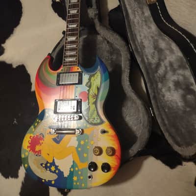 2024 Epiphone Gibson SG '61 "FOOL" Psychedelic Cream Eric Clapton/Todd Rundgren Custom Paintjob w/Case image 9