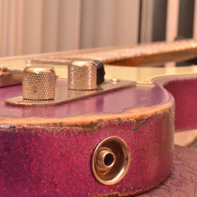 American Fender Custom Telecaster 2017 Magenta Sparkle Heavy Relic Lindy Fralins image 21
