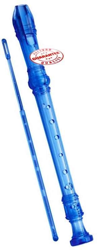D'Luca Student 3 Piece Recorder Flute Blue image 1
