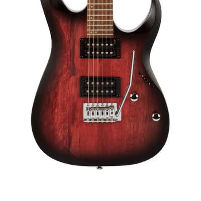 Cort X100 X Series Double Cutaway Electric Guitar - Open Pore Black Cherry Burst (X100OPBB-U) image 2