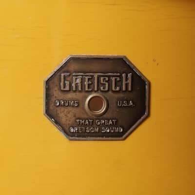 Gretsch 12/13/16/22" Drum Set - 1970s Yellow Lacquer image 6