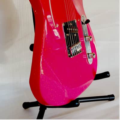 Leo Jaymz Elite Series "Popcaster" Electric Guitar - Sparkle Pink image 6