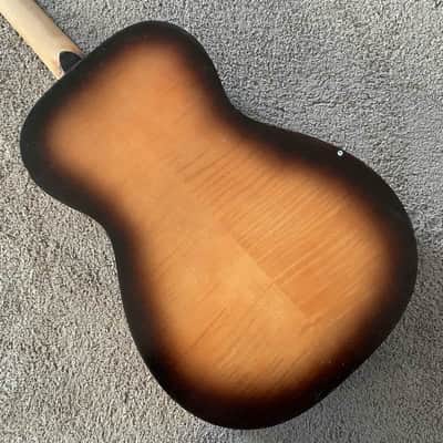 Tobacco Burst Dobro Resonator Guitar, Plywood Tiger Maple Top Body, Rosewood Fingerboard Neck, 19 Frets image 15