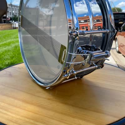 Ludwig LU6514SL Supralite 6.5x14" 10-Lug Steel Snare Drum with P88I Strainer image 4