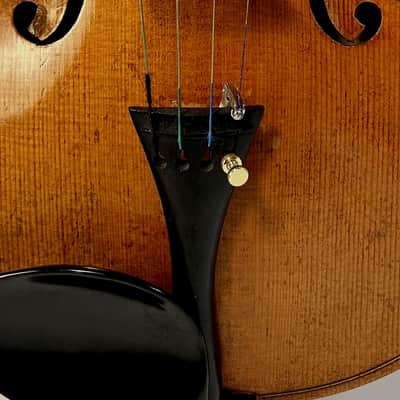 Vintage 4/4 Violin Outfit – Beautiful Flamed Maple Back – Old European Labeled Violin with Bow & Case – Warm Resonant Tone (Video) image 7