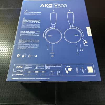 AKG Y500 On Ear Foldable Wireless Bluetooth Headphones - Blue image 2