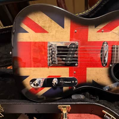 Leo Jaymz T style electric guitar - Flag graphic image 2