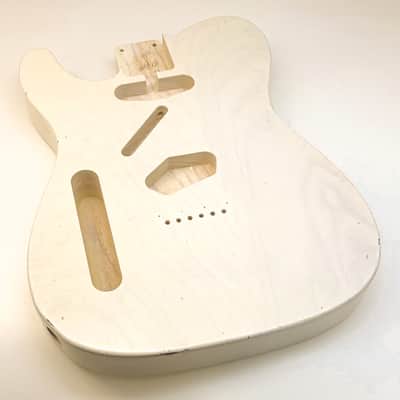 4lbs 2oz BloomDoom Nitro Lacquer Aged Relic White Blonde LEFTY T-Style Vintage Guitar Body image 2