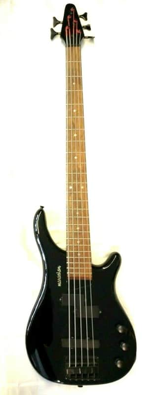 NOS Marathon E-Bass 5-Saiter P/J Pickups 1980er fantastischer Klang VERY RARE black image 1