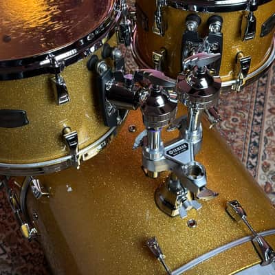 Yamaha AM0F40J Absolute Hybrid Maple 10x7/12x8/14x13/20x16" 4pc Shell Pack 2014 - Present - Gold Champagne Sparkle image 7
