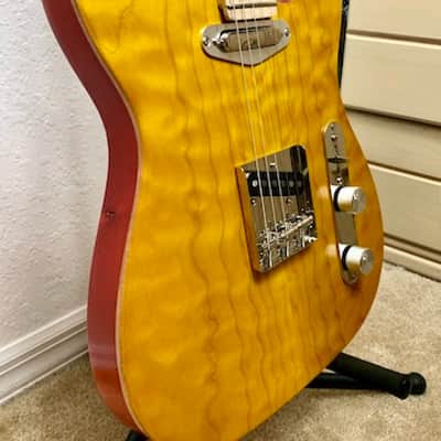 Tone Stone Guitars Quilted Maple and Diamond 2024 - Lemon Lollipop Dripp image 8