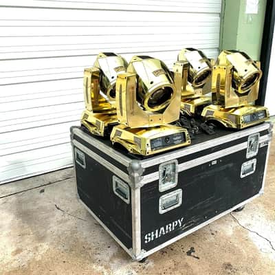 Clay Paky Sharpy Gold Beam Moving Head Lights With Case (Lot Of 4)TrueHeartSound image 4