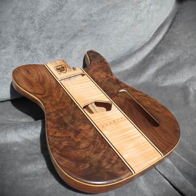 Babik Custom Telecaster Style body, Long board style, Walnut on wormy Butternut , Light weight, Handmade 2026 image 1