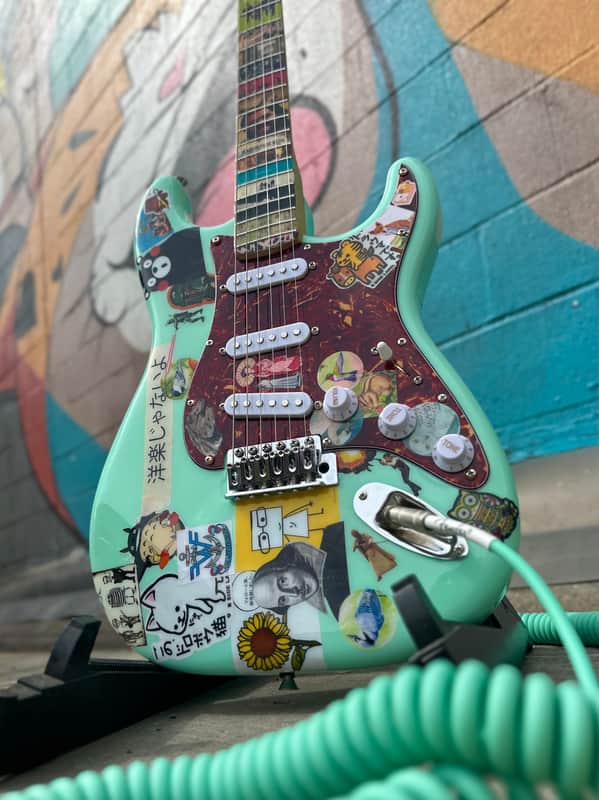 The  Weezer Guitar by Gepettos Guild - Seafoam Green Rivers Cuomo image 1