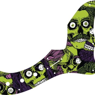 WD Custom Pickguard For Fender 5 String American Deluxe Or American Elite Dimension Bass V #GHA02 Zombeard Graphic