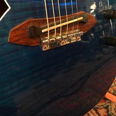 Rare ESP Eclipse SA - TL-6 Style Blue Trans Flamed Maple Semi Hollow Made in Japan MIJ image 3
