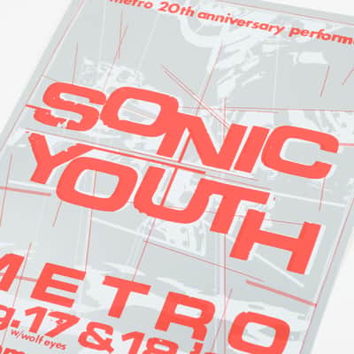 Sonic Youth w/ Wolf Eyes Metro 8/17-18 2002 - Poster - 18"x23" Owned by Sonic Youth image 3