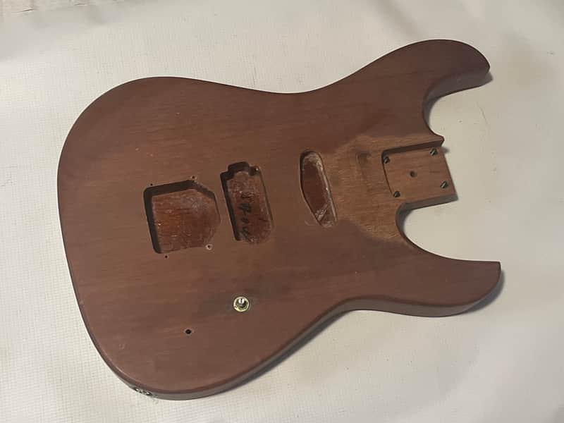 Custom Made 6 String Mahogany Electric Guitar Body 25.5 Scale Length Kahler Ready image 1