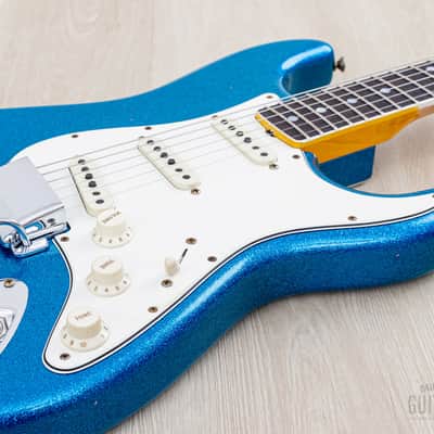 2022 Fender Custom Shop Limited Edition ‘65 Stratocaster Journeyman Relic Aged Blue Sparkle, Mint w/ Case, COA, Tags image 6