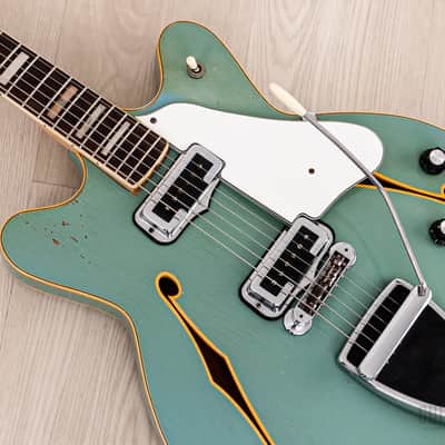 1971 Fender Coronado II Vintage Hollowbody Guitar Sonic Blue w/ Case image 7
