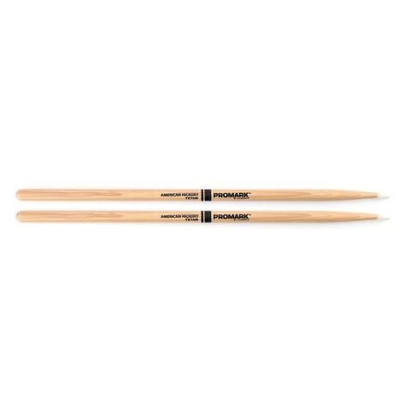 Promark Hickory 7A Nylon Tip Drum Sticks - TX7AN image 1