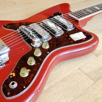 1967 Silvertone by Harmony 1488 Silhouette Vintage Guitar DeArmond Gold Foils image 8