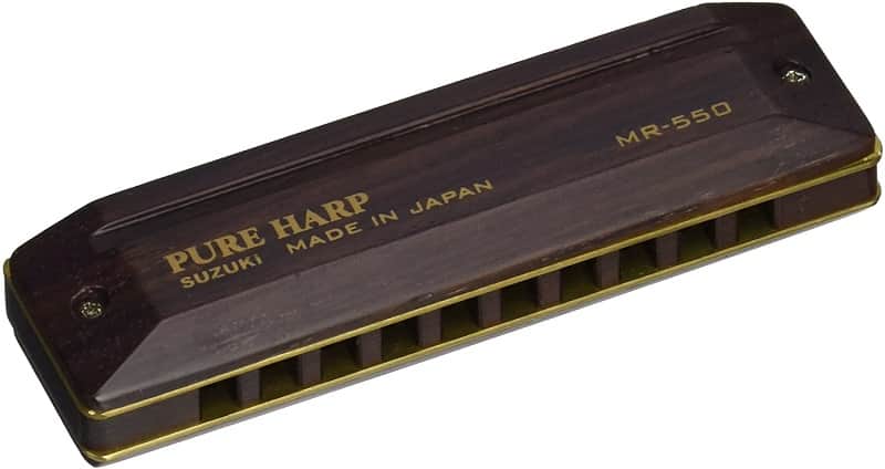 Suzuki MR-550-LF Pure Harp Harmonica Key of Low F image 1