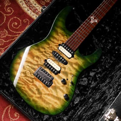 Suhr Custom modern 2016 - Faded Trans Green Burst image 1