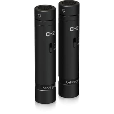 Behringer C-2 Dark Edition Matched Studio Condenser Microphones, Black, Pair image 2
