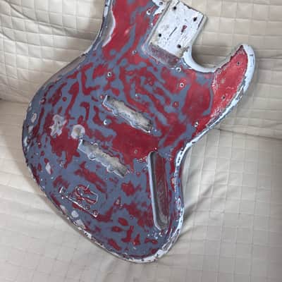 Fender Jazz Bass BODY 1962/63 w/ Original Neck Plate  - Candy Apple Red image 1