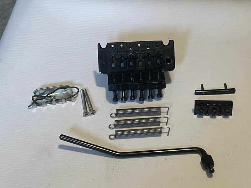 2000's Era Charvel Used FRT-01000 1000 Series Licensed Floyd Rose Black Guitar Tremolo Bridge Set image 1