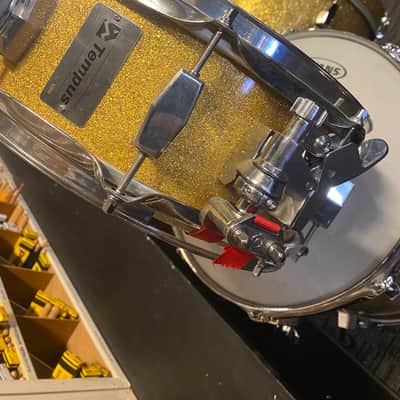 Tempus Drums Carbon Fiber 4 Piece Shell Pack - Gold Sparkle image 5