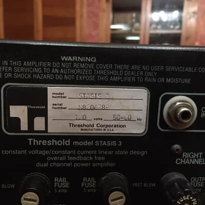 Threshold Stasis 3 Class A Stereo Amplifier image 6