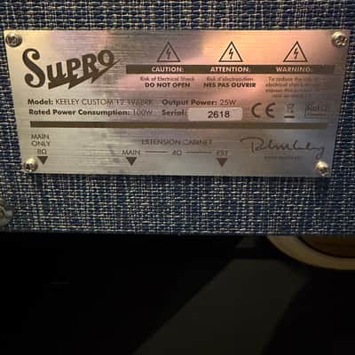 Supro 1968RK Keeley Custom 25-Watt 1x12" Guitar Combo 2021 - Present - Blue Rhino image 3