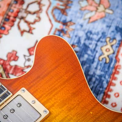 EASTMAN MIC SB59/v Solid Body Single Cutaway Aged "GoldBurst + Ebony" (2024) image 10