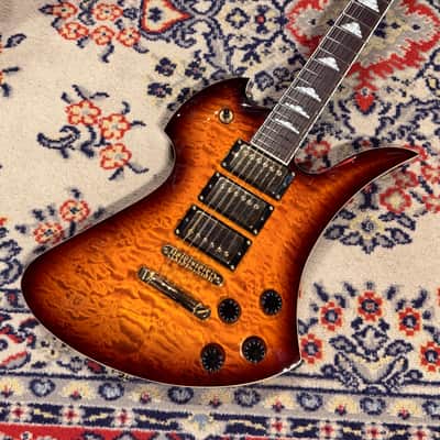 2015 B.C. Rich Mockingbird Pro X Custom Special X3 - Made In Korea - Tobacco Burst AAA Quilted Contoured Top w/ Gold Hardware image 3