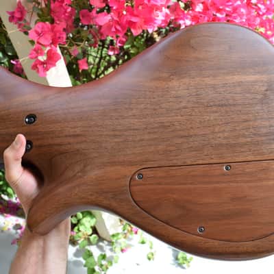 Warmoth Jazz Bass, Custom built solid walnut body! Wenge neck and ebony board, EMG's , Sweet! image 16