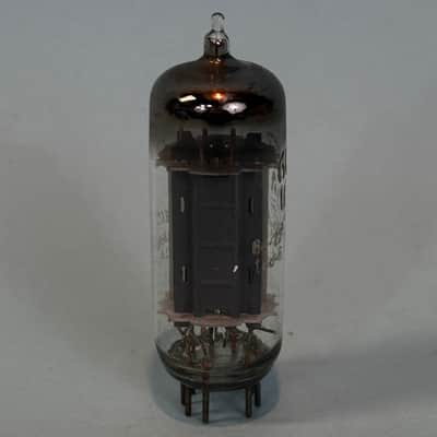 1964 General Electric 6CG7 6FQ7 Vintage 1960s Gray Plate Halo Getter Tube! T435 image 4