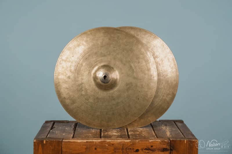 1950s K Zildjian Istanbul Old Stamp IV Hi Hats - 14" image 1
