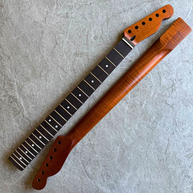 Tele Guitar Neck Mahogany  22 Fret Rosewood Fingerboard,  Satin Finish image 1