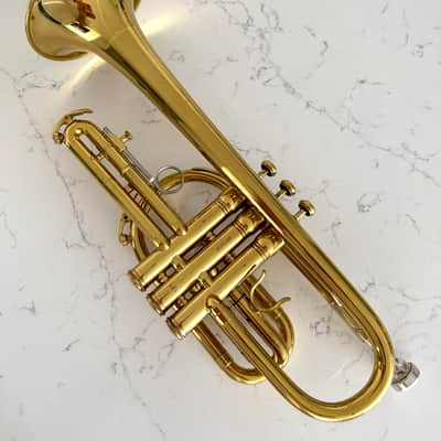 King Tempo II 603 Student/Intermediate Bb Cornet w/original case. - Lacquered Brass image 6