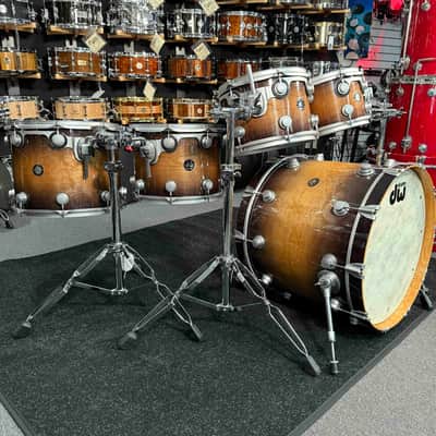 ~LIMITED EDITION!~ DW Timeless Timber 30th Anniversary Lake Superior Birch 6-Piece 8/10/12/14/16/22 Drum Kit Set in Purple Burst Lacquer & Satin Chrome Hardware with SKB Soft-Shell Bags image 3