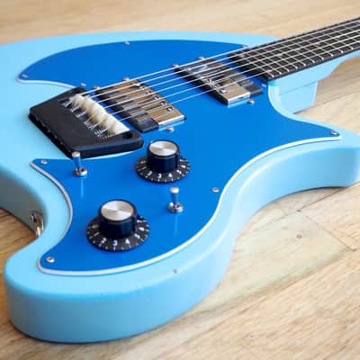 1973 Ovation Breadwinner Vintage Solidbody Electric Guitar USA Made Blue w/ Original Hardshell Case image 6