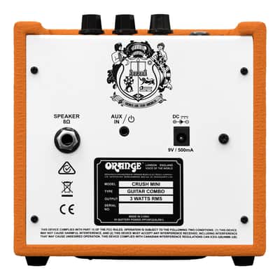 Orange Crush Mini Guitar Amplifier Combo 3 Watts image 4