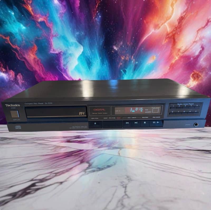 Vintage 1980’s Technics SL-P310 CD Player, Black Serviced With Original Manual🎶