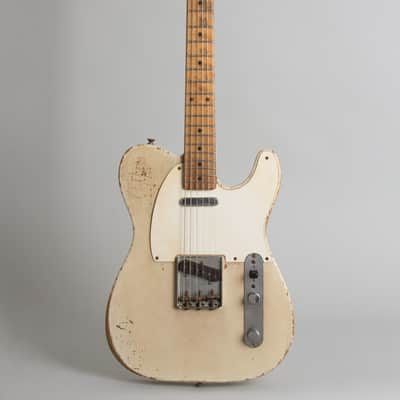 Fender Telecaster Solid Body Electric Guitar (1958), ser. #026990, black tolex hard shell case. image 1