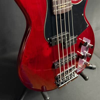 Yamaha BB735A Broad Bass 5-String Bass Guitar Fired Red Finish w/ Gig Bag (246) image 5
