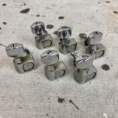 Vintage Fender 6 In-Line Guitar Tuners-Tuning Keys Chrome Circa 1970's 1980's image 2