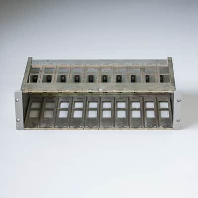 Telefunken S67 vintage 10 slot module rack with connectors inside (unwired) for use with Tab V76, Siemens V72, Tab U73, Siemens V78 etc. image 4