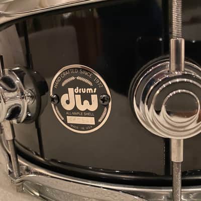 DW Collectors Series Snare Drum 1996 Schwarz Black Keller Shell Kessel image 2
